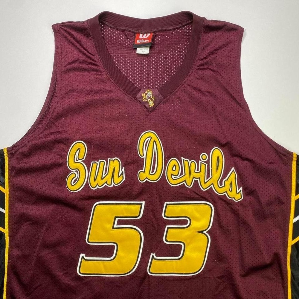 Vintage 2000s ASU Arizona State Sun Devils college basketball jersey SIZE 52 3XL